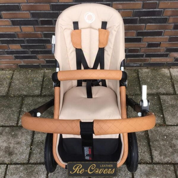 Kinderwagen Handgriffhülle aus echtem Leder (Schiebegriffbezug) – Bild 4