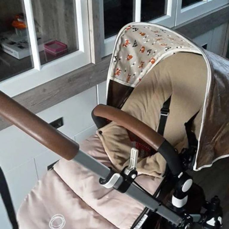 Kundenfoto: Kinderwagen mit braunen Lederbezügen für Schiebebügel und Bügel von Re-Covers