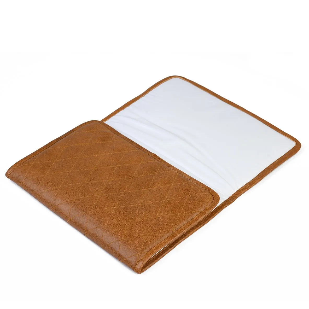 Wickeltasche aus cognacfarbenem Leder – Bild 7