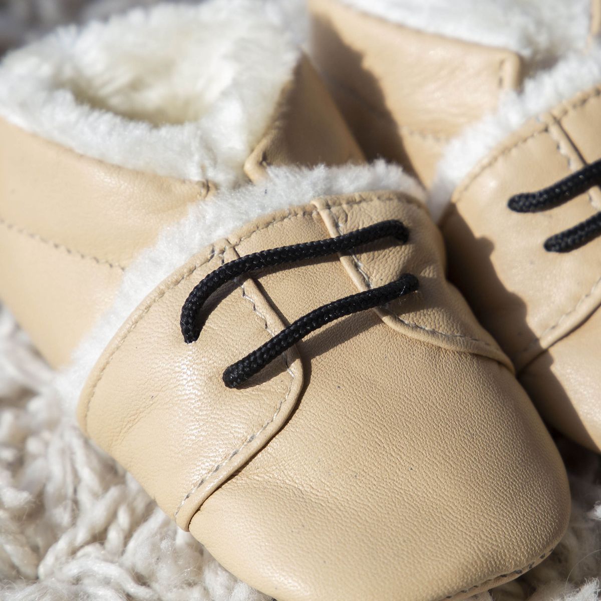 Lammleder Babyschuhe – Lammleder-Babyschuhe Beige
